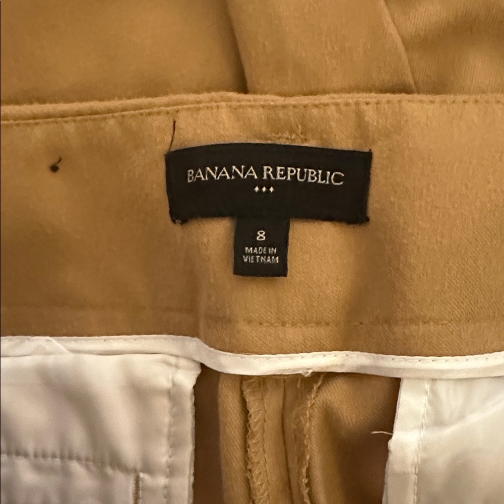 Banana Republic Tan Wide-Leg Crop Pants 8 - Picture 4 of 5